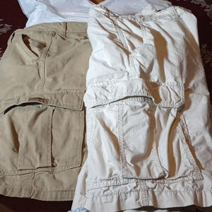 Wrangler and Fade Glory cargo shorts, size 38, 2 pairs for the price of one